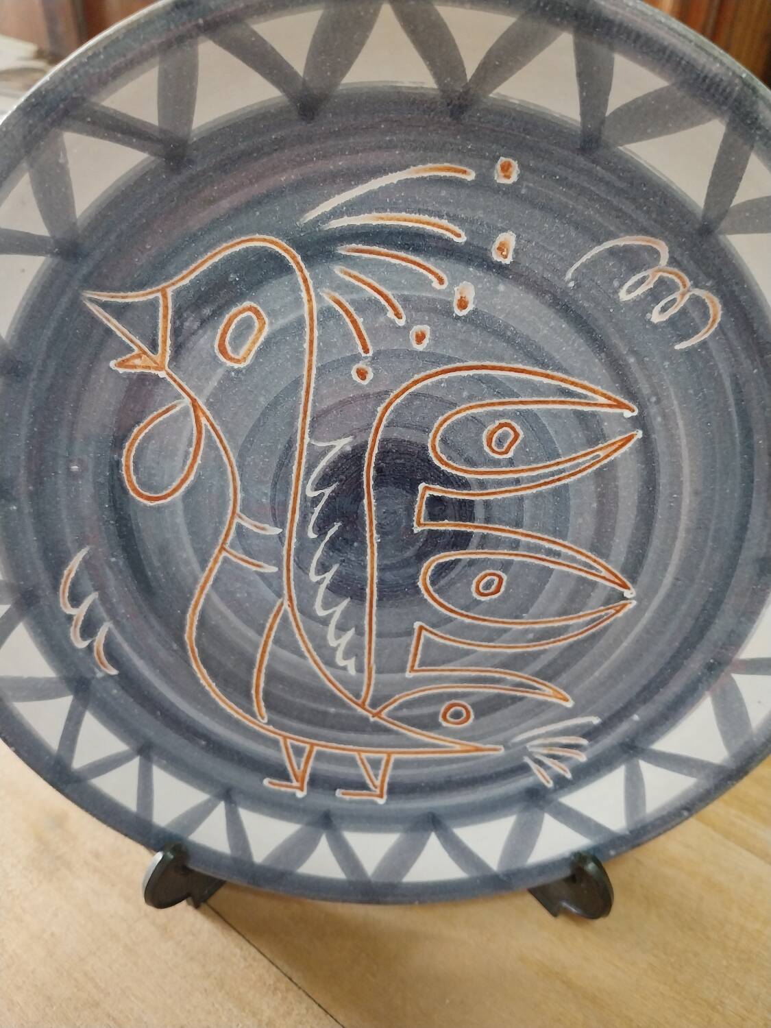 Rooster plate Margot Plançon