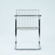 set of 4 Italian Wire Chairs, Chrome & Metallic Thread, 1974