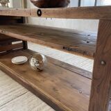 XL central island workbench oak