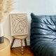 Small vintage wooden milking stool