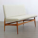 Upholstered mid century sofa