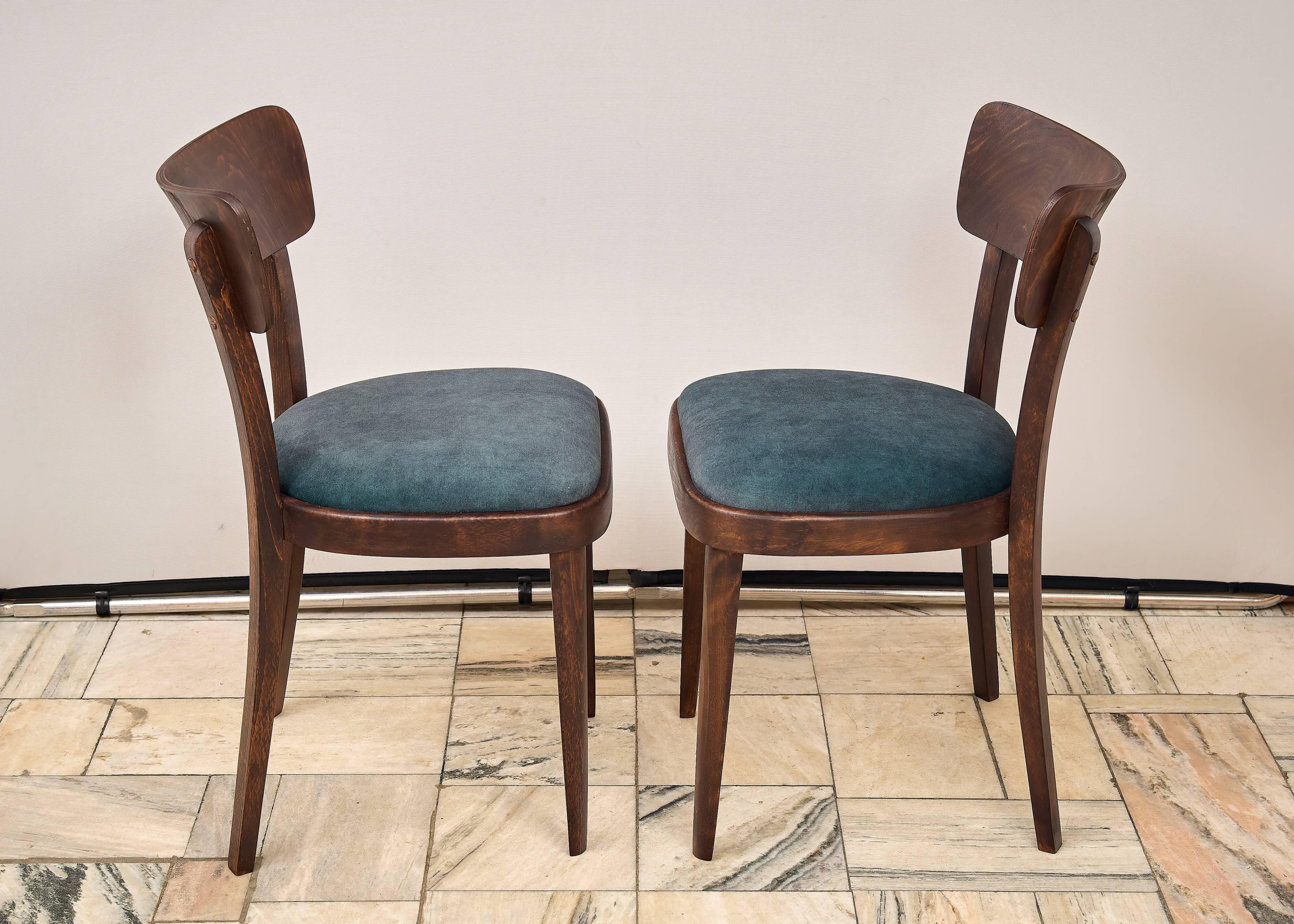 Set of four ton chairs, czechoslovakia, 1960s
