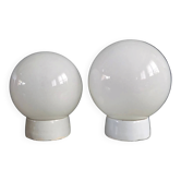 Pair of wall lights / ceiling lights with ceramic bases.