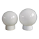 Pair of wall lights / ceiling lights with ceramic bases.