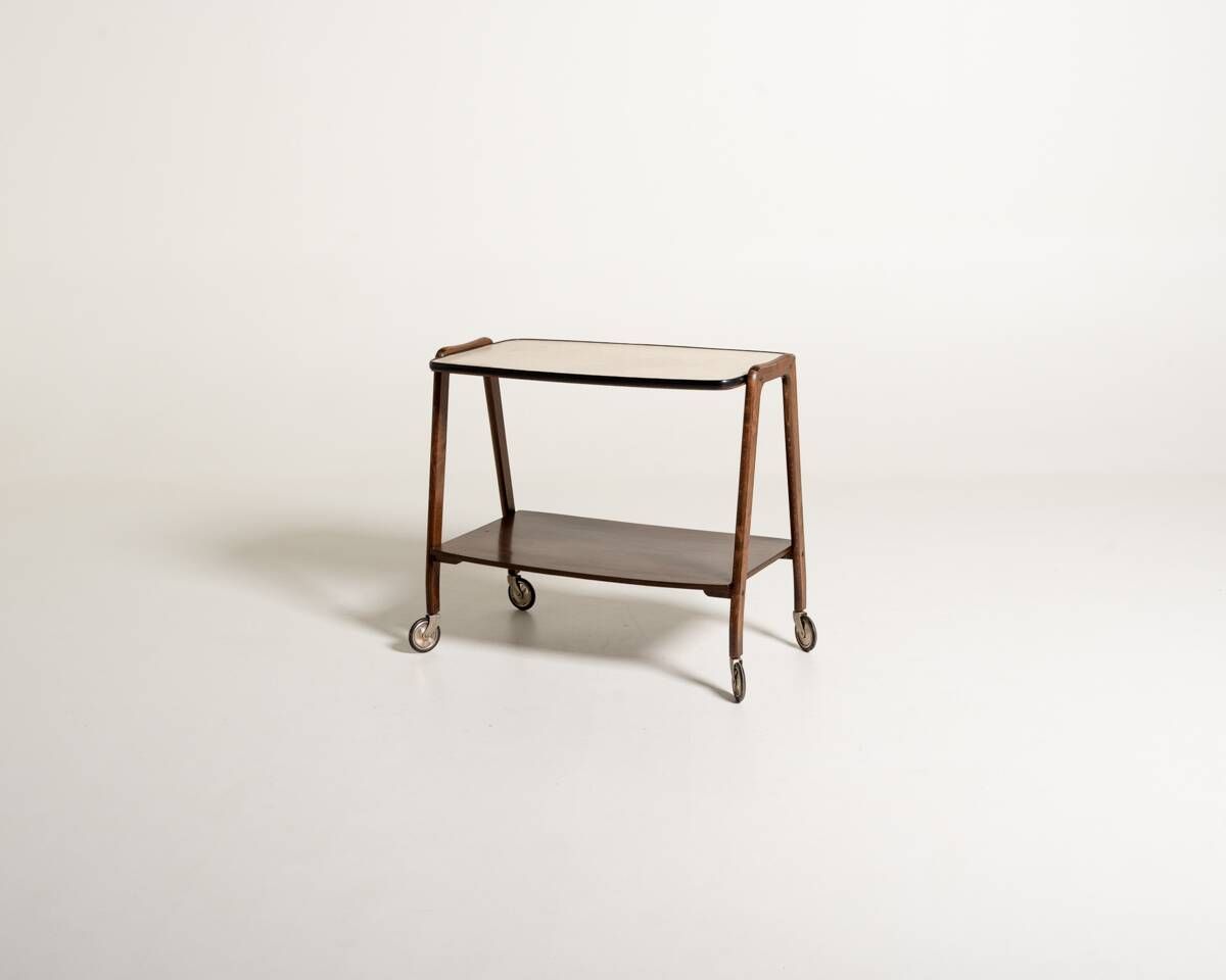 Stained Beech Serving Trolley, 1950s/60s