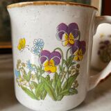 3 vintage stoneware mugs
