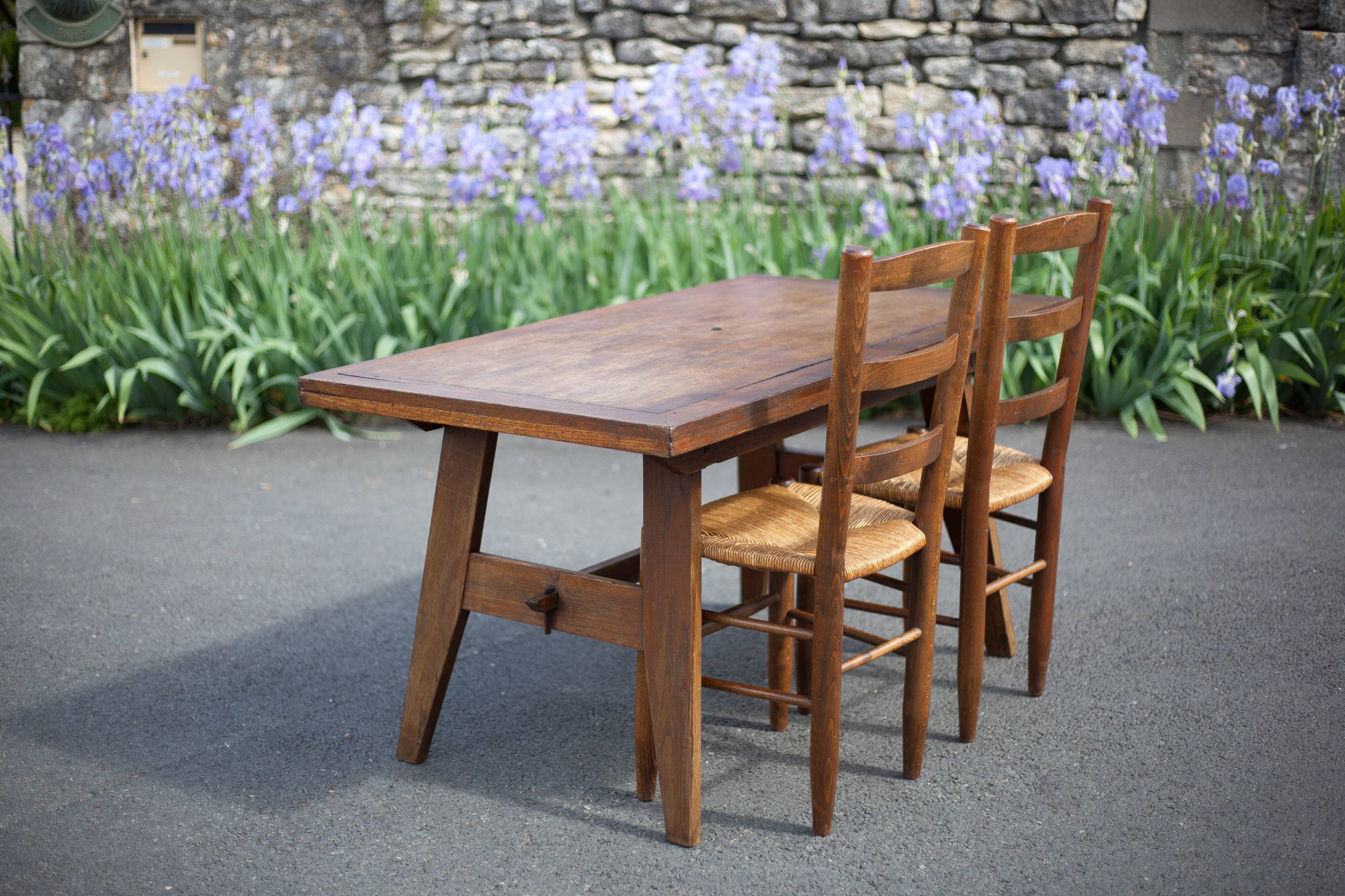 Rene gabriel table, 50s wood table, dining table, kitchen, veranda