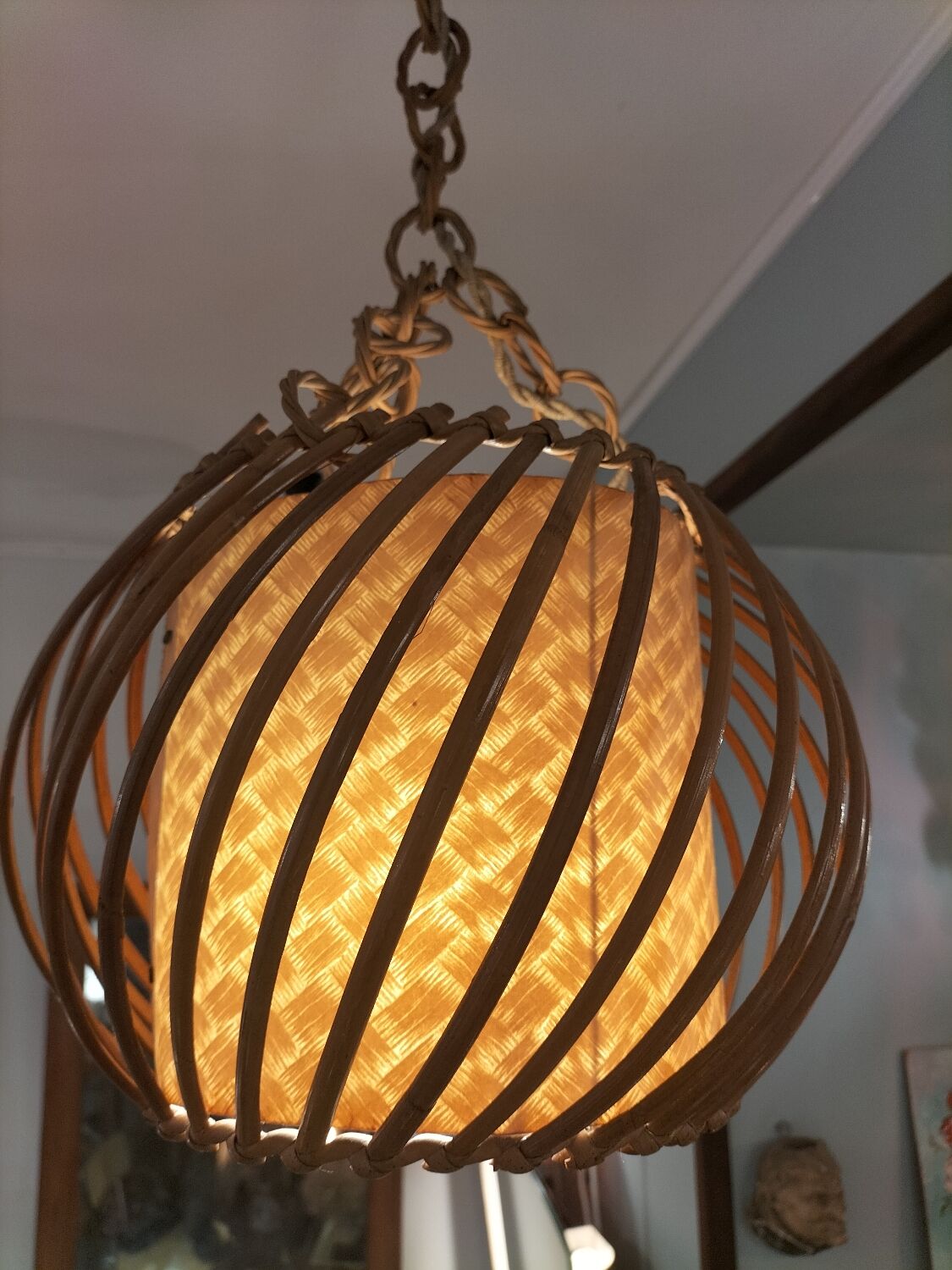Rattan chandelier