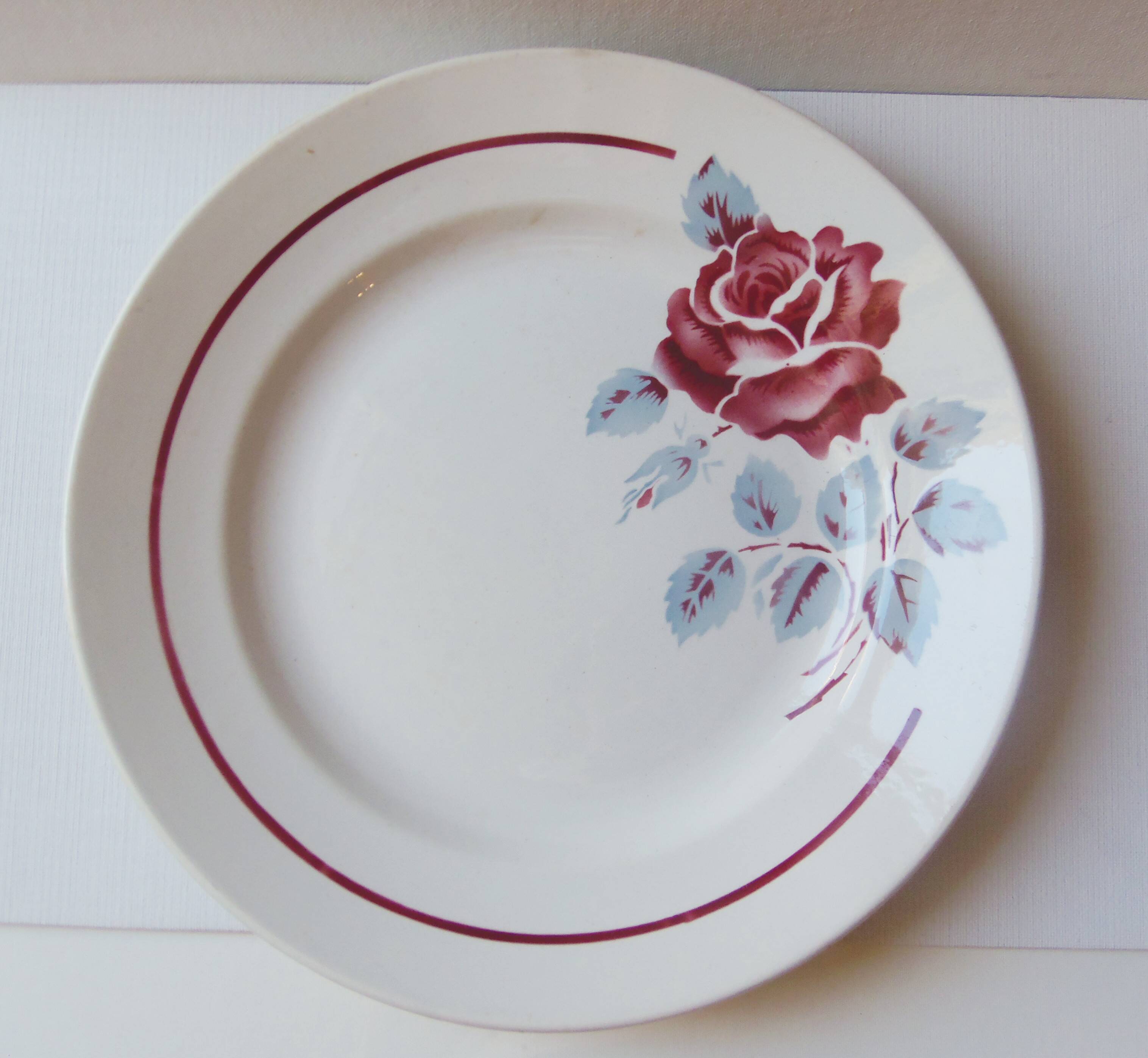 Plat décor de Roses Badonviller