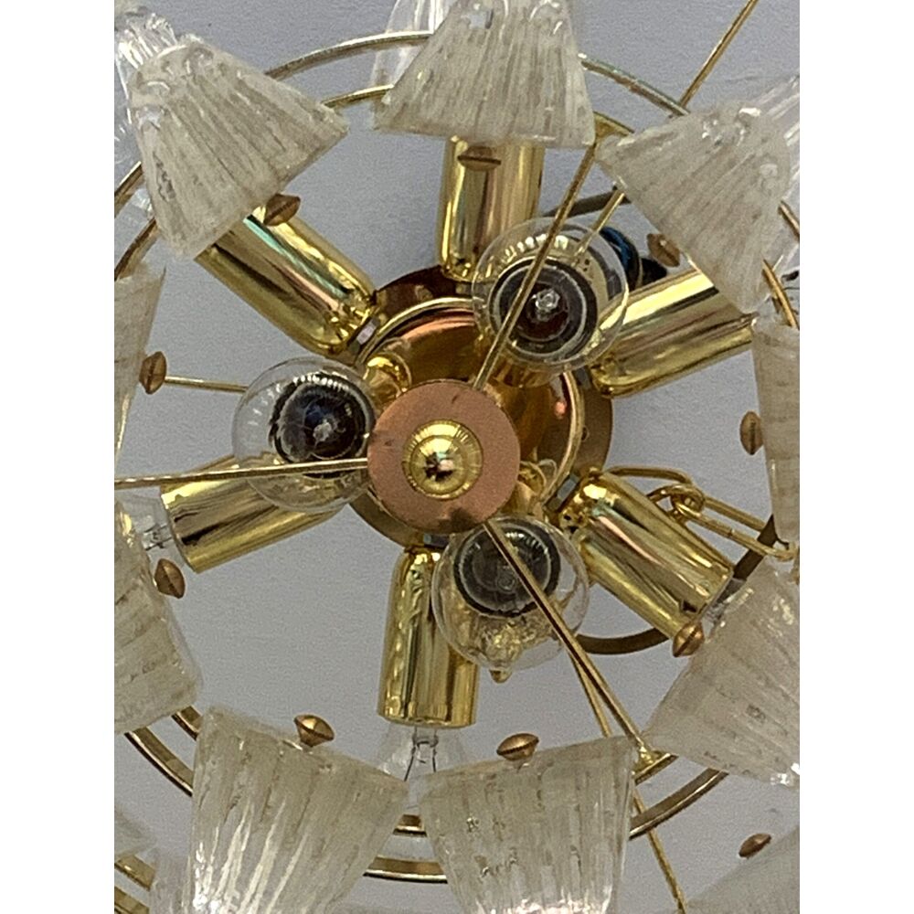 Palmette Murano glass chandelier