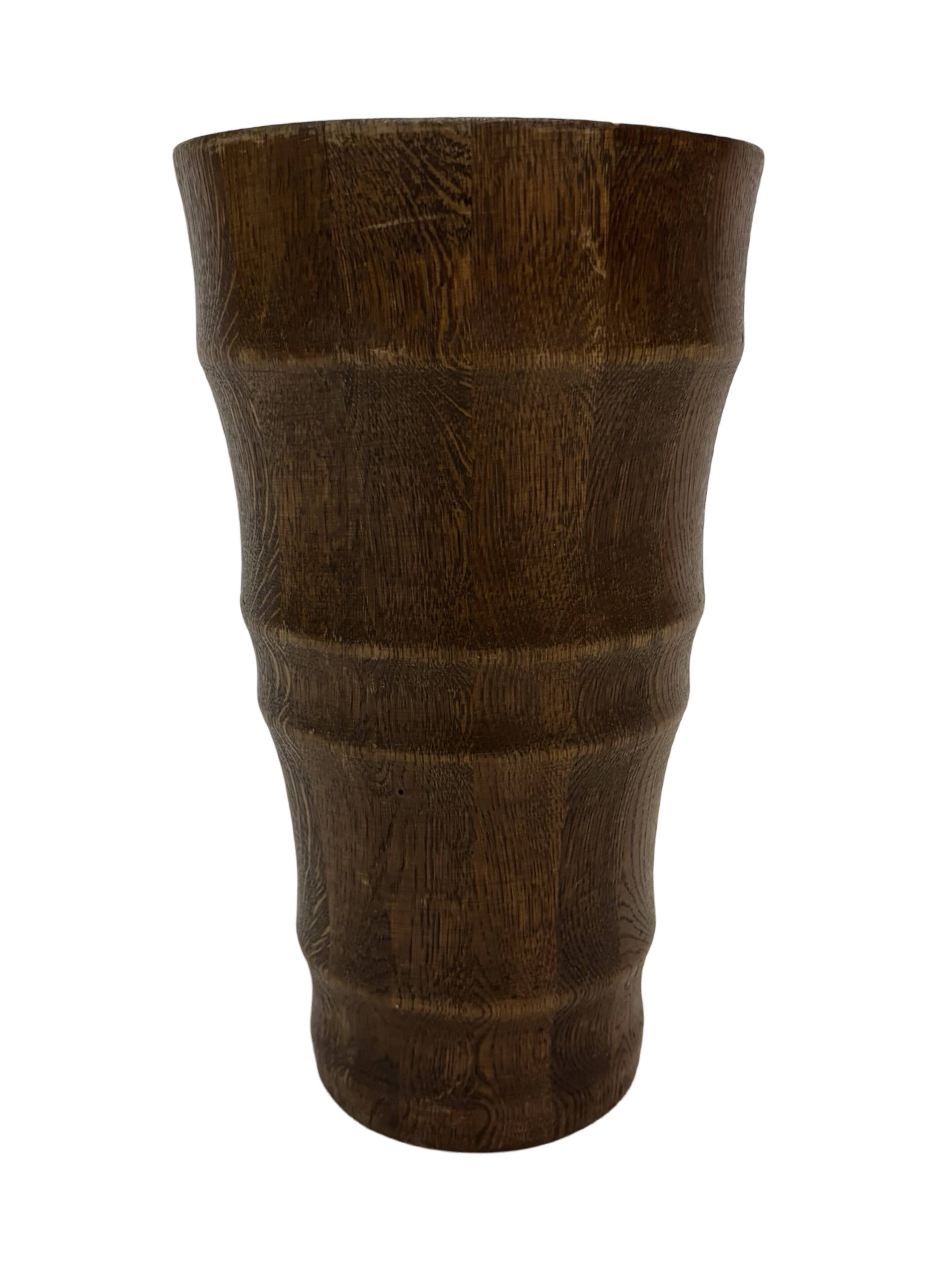 Vintage umbrella holder wooden basket storage 1960 minimalist design