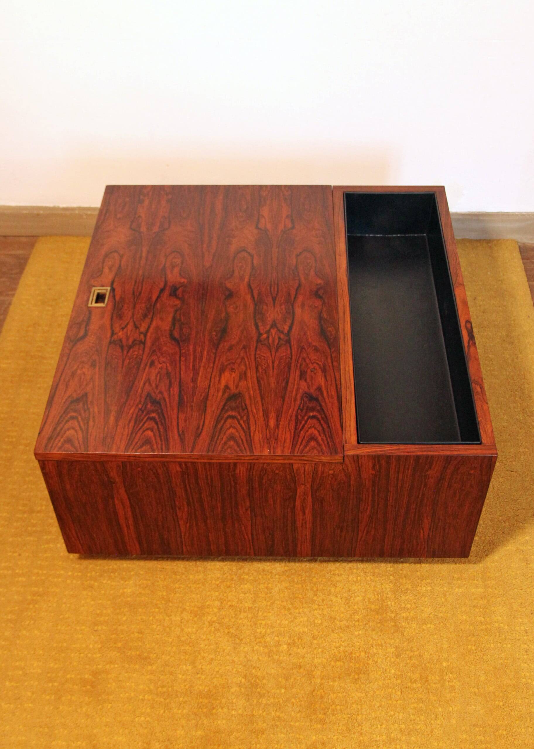 Vintage Scandinavian rosewood bar/planter coffee table