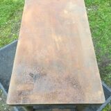 Vintage metal table from an industrial workshop for a makeover
