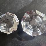 Paire de cendrier diamant en cristal