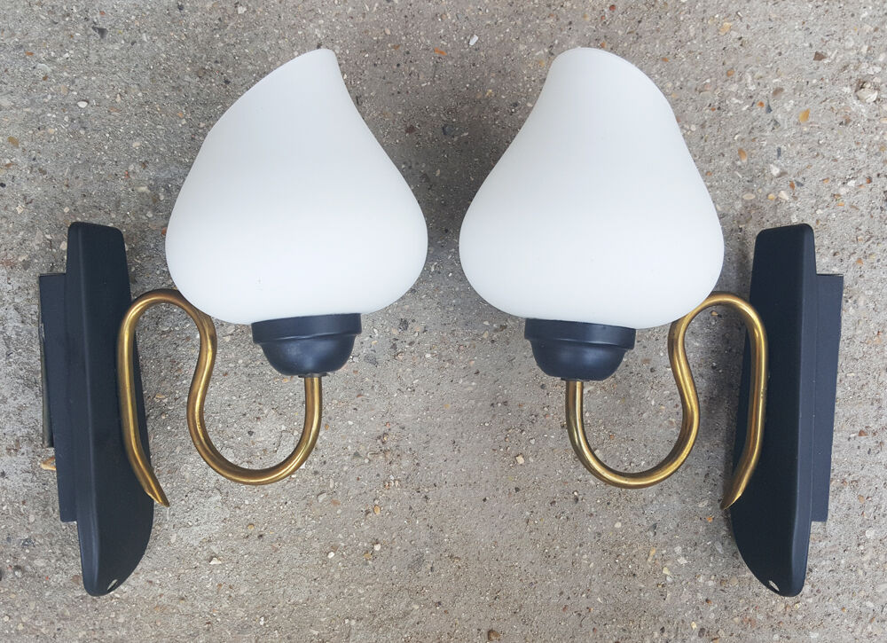 Pair wall lamps 50s 60s
