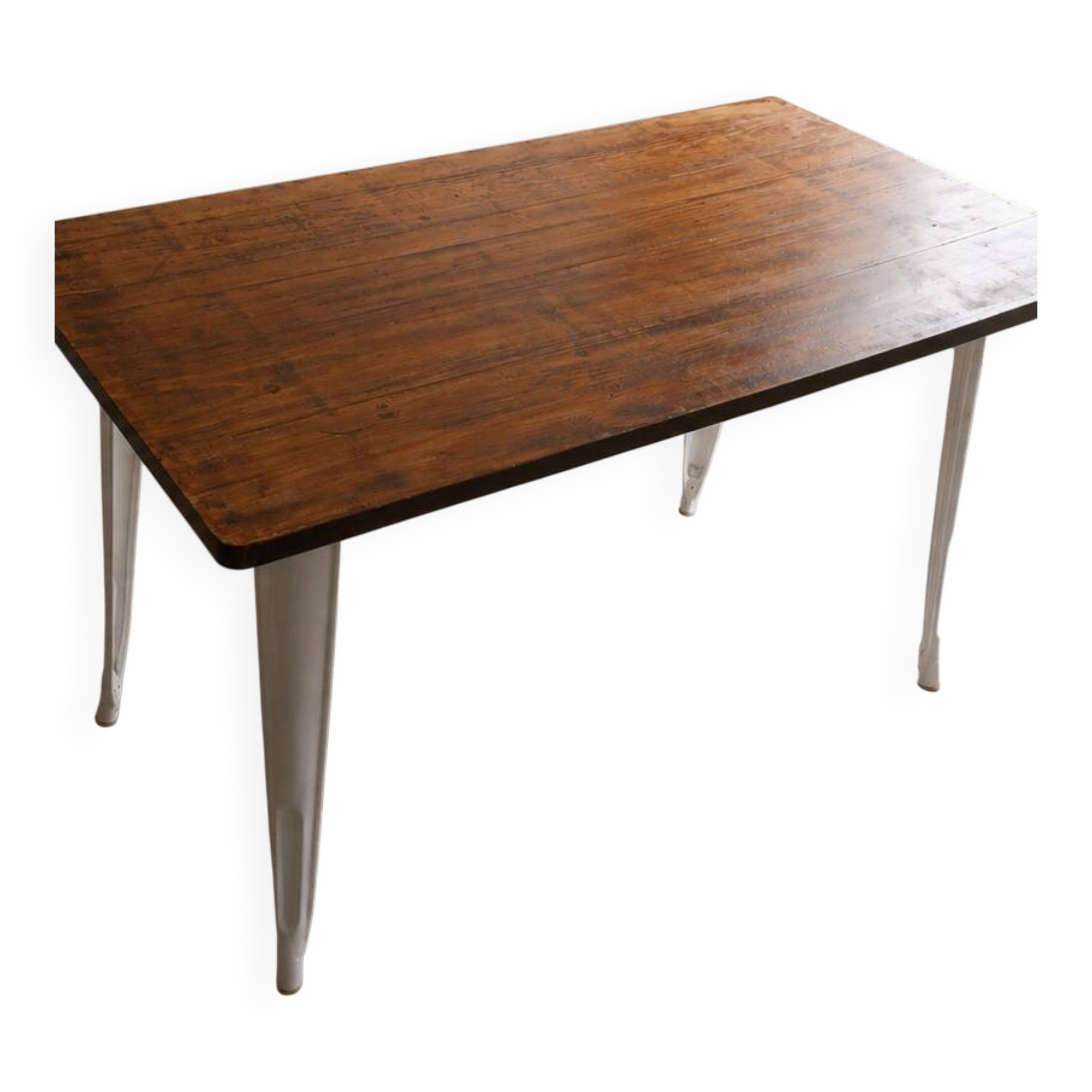 Industrial wood-effect table – 120 x 60 cm