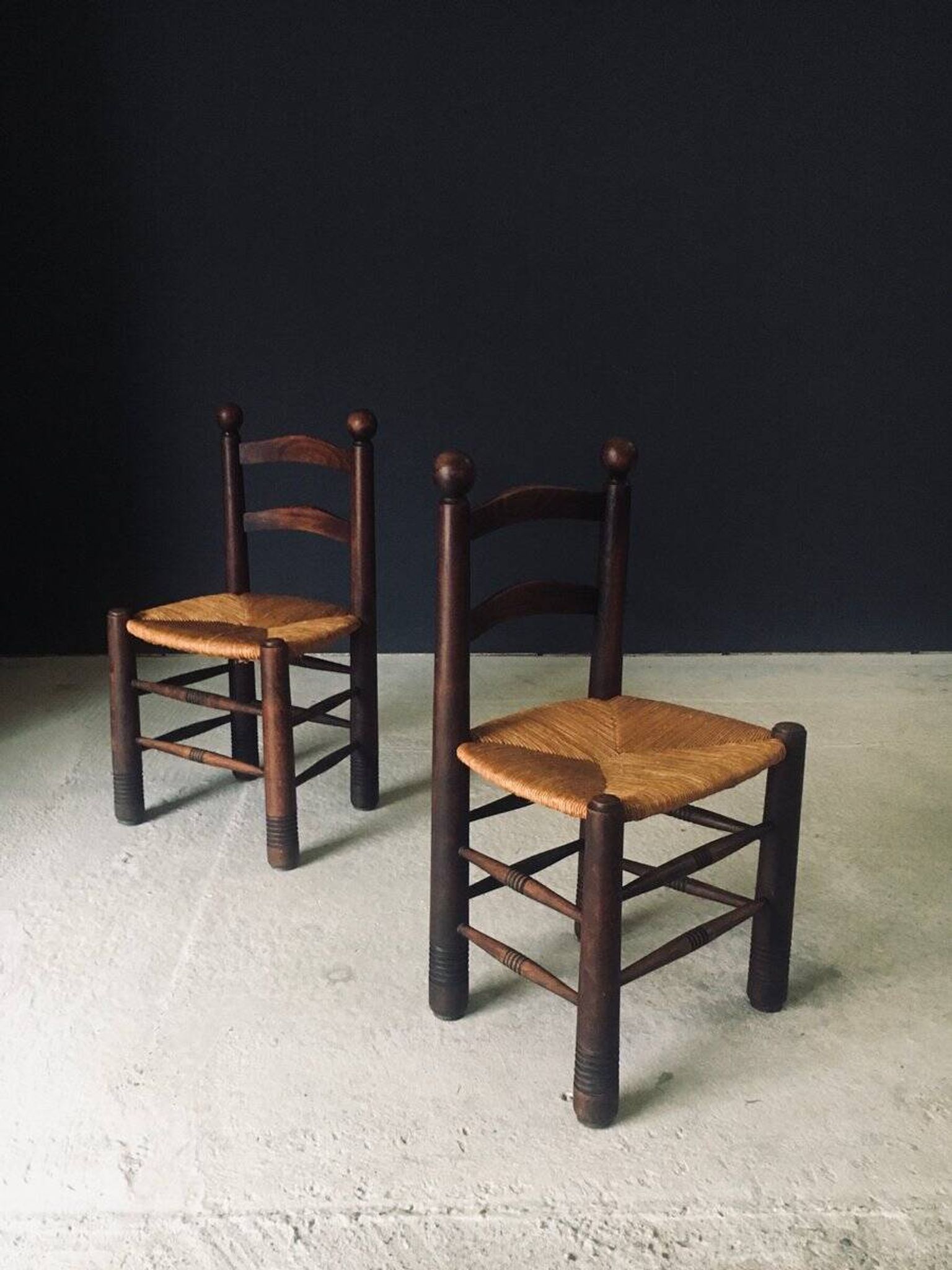 French Provincial Dining Chairs by Charles Dudouyt, France, 1940s, Set of 6