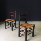 French Provincial Dining Chairs by Charles Dudouyt, France, 1940s, Set of 6