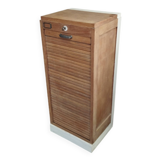 Filing Cabinet with Curtain / Vintage Furniture
