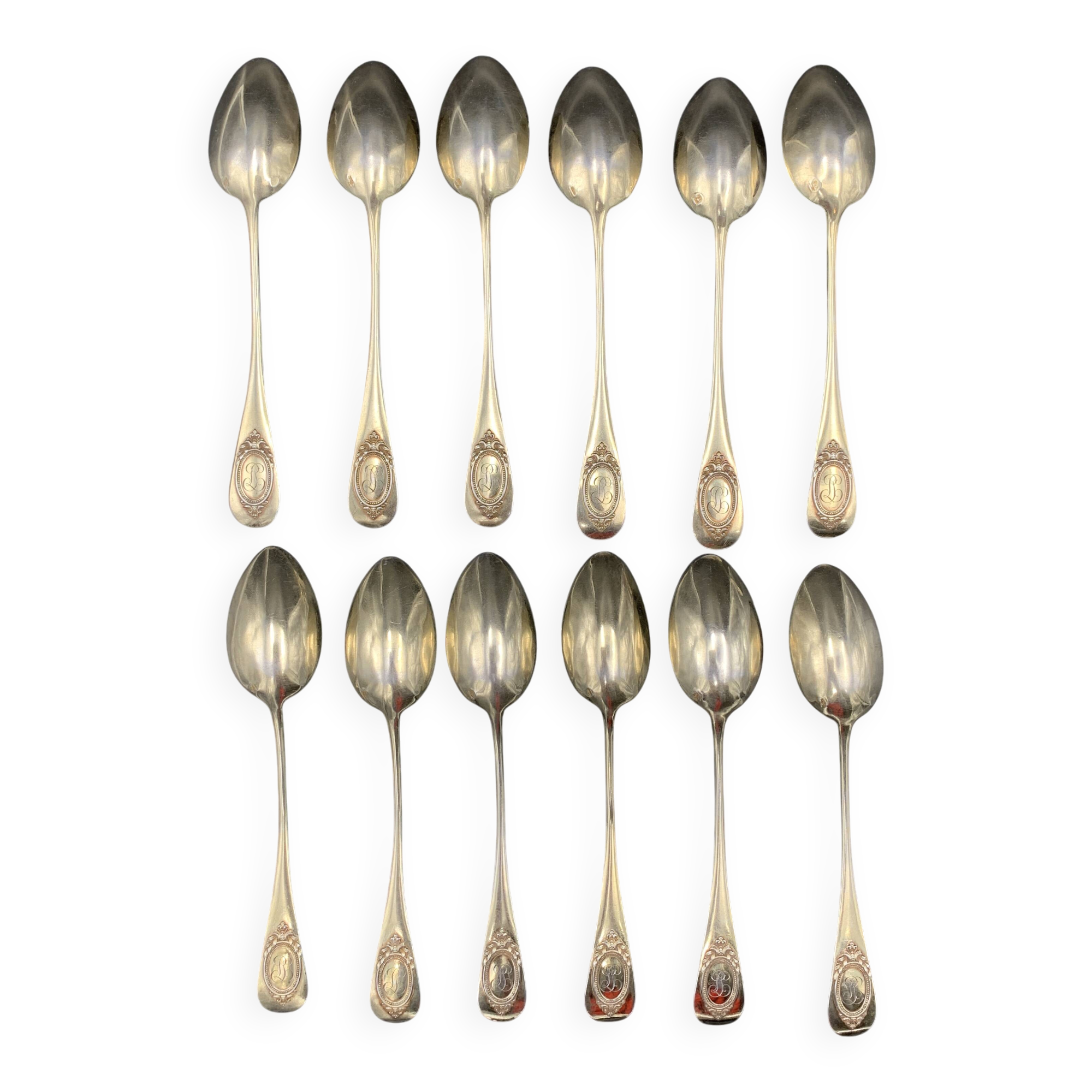 Napoleon III 19th Century Silver Vermeil Tea Set