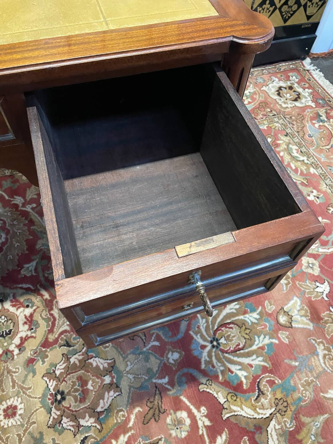 Louis XVI style mahogany flat desk