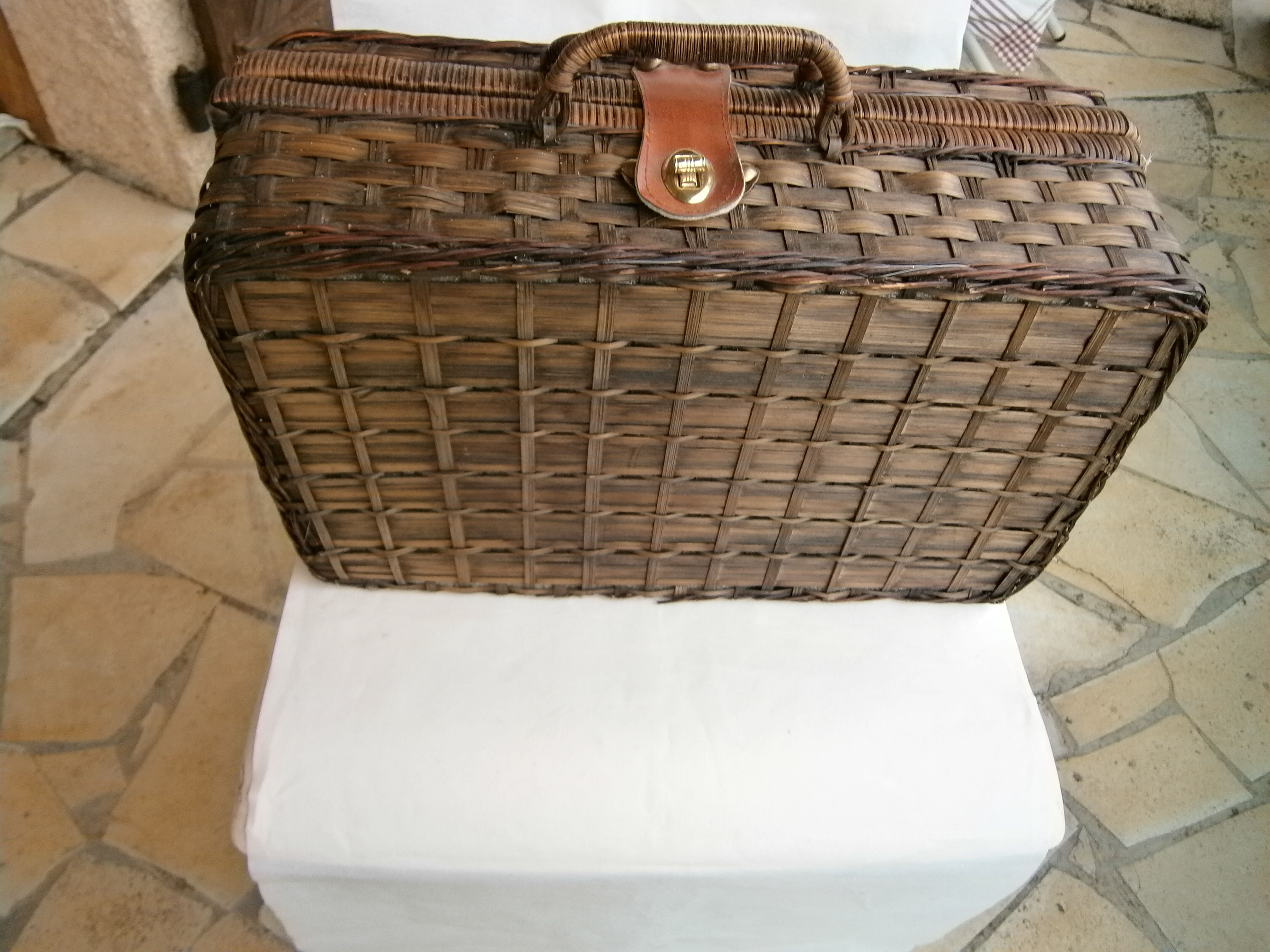 Wicker suitcase
