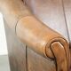 Fauteuil en peau de mouton magnifiquement conçu et confortable, avec un look intemporel et une finition de passepoil assortie.