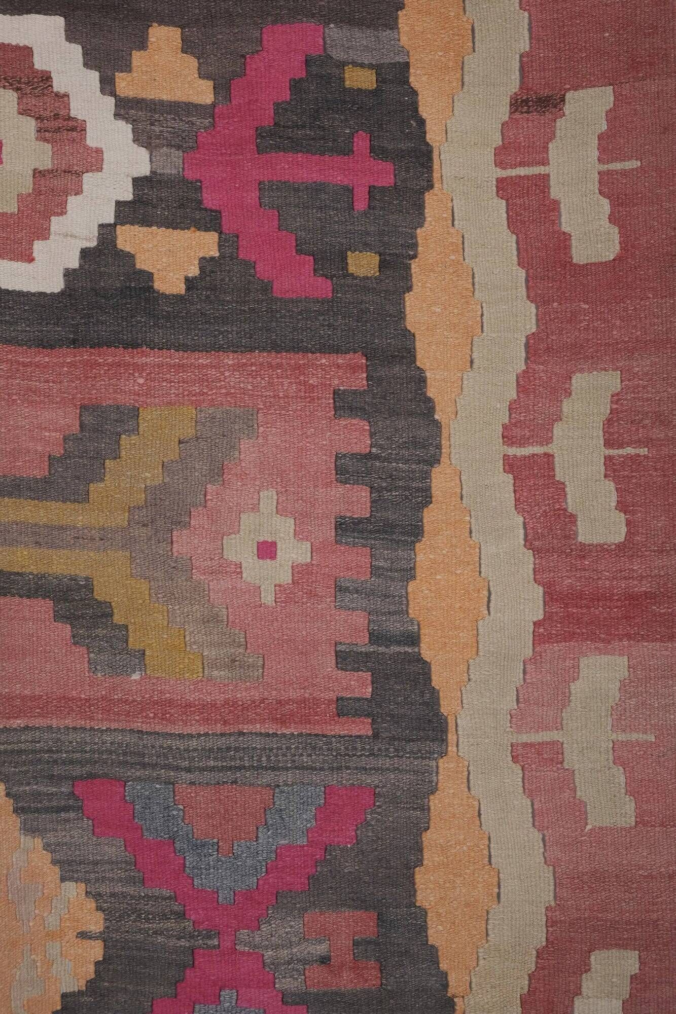 Vintage Turkish hallway rug 77x642 cm