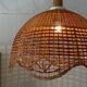 Suspension fleur osier vintage