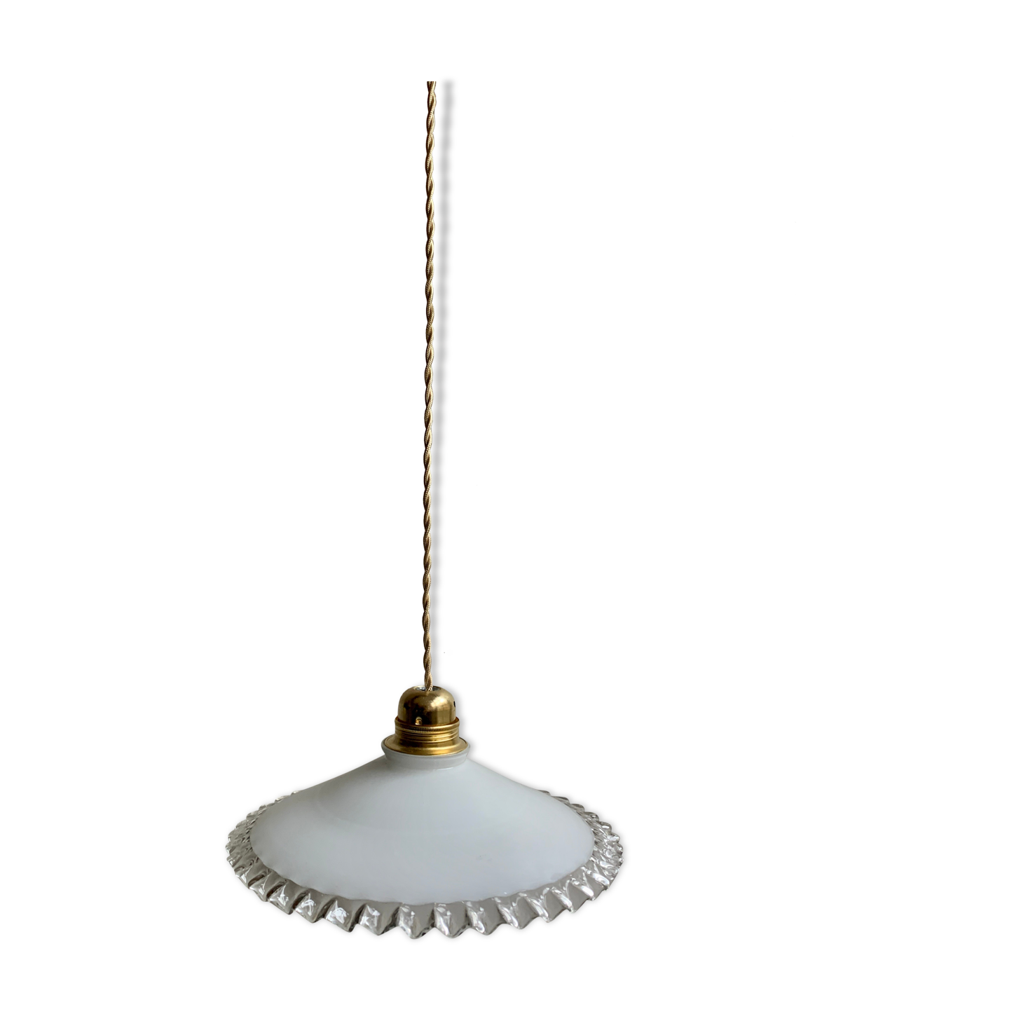 Suspension en opaline vintage