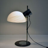 70's table lamp in glass and metal produced by Zonca