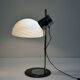 70's table lamp in glass and metal produced by Zonca