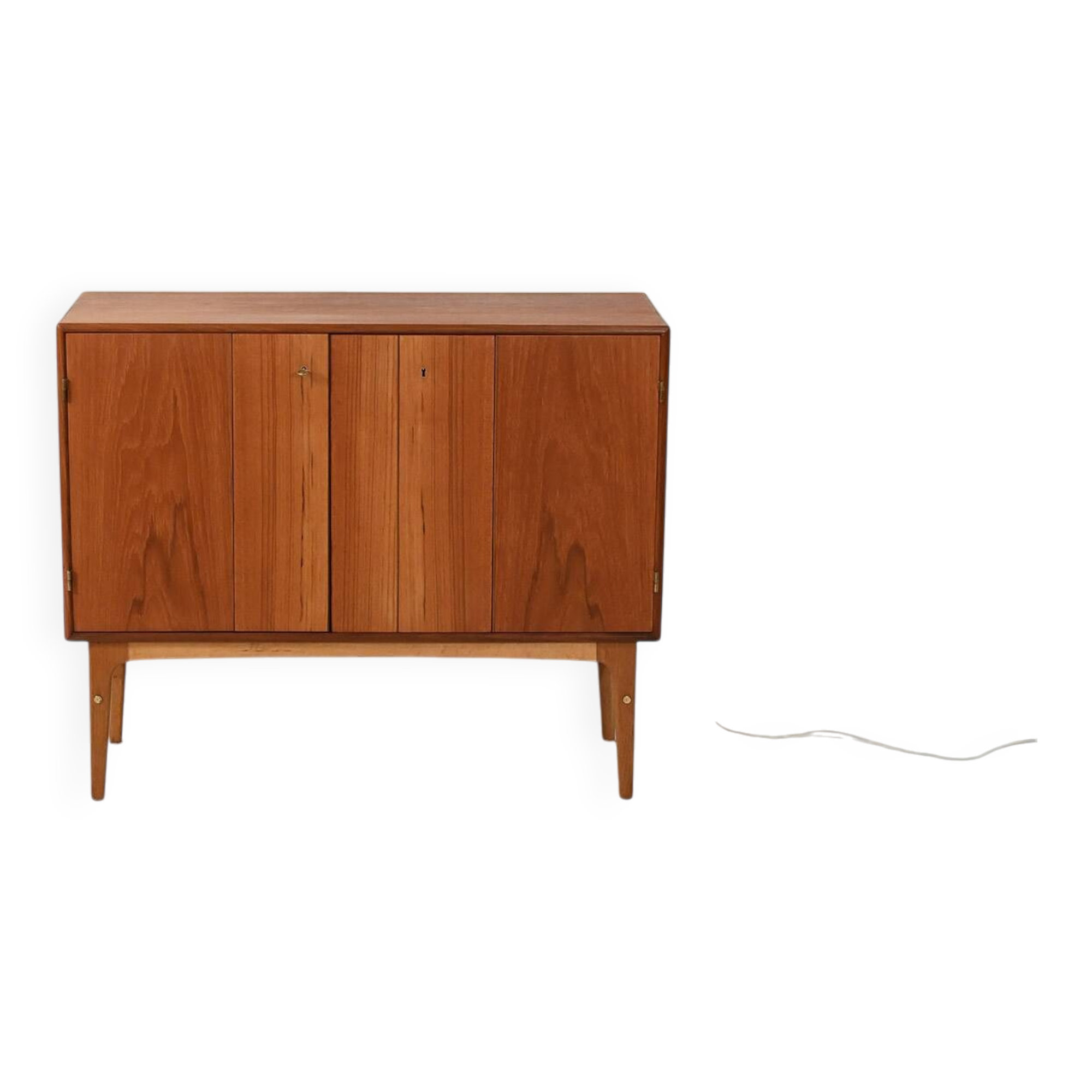 Meuble bar scandinave en teck des années 1950