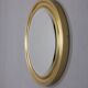 Vintage Italian Round Wall Mirror in Brass, 1970s