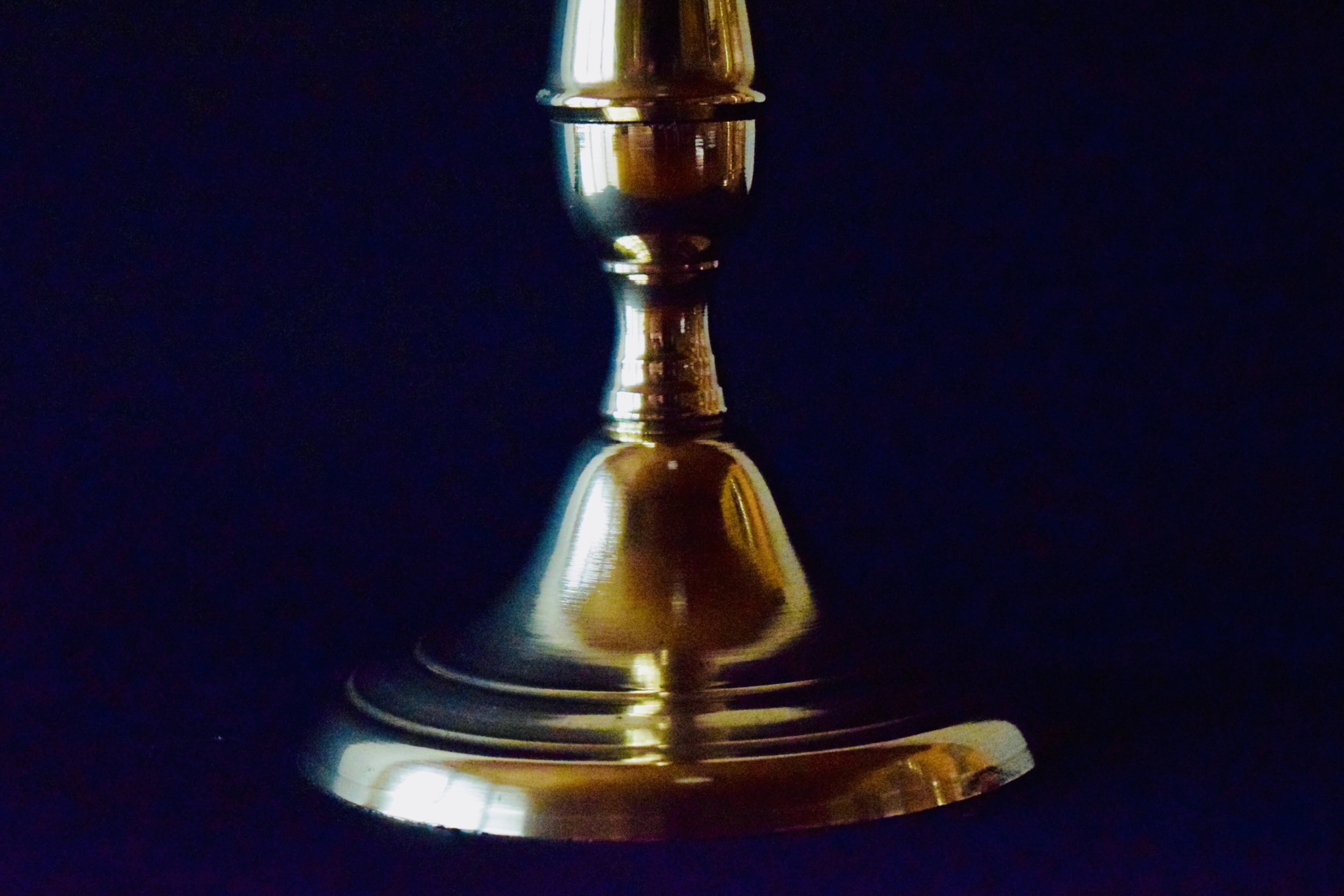 Pair of brass candlesticks