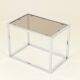 Coffee or Side Table in Chroom & Smoked Glass by Belgo Chrom, Belgium,1970s