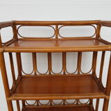 Old shelf in bamboo and rattan 70s