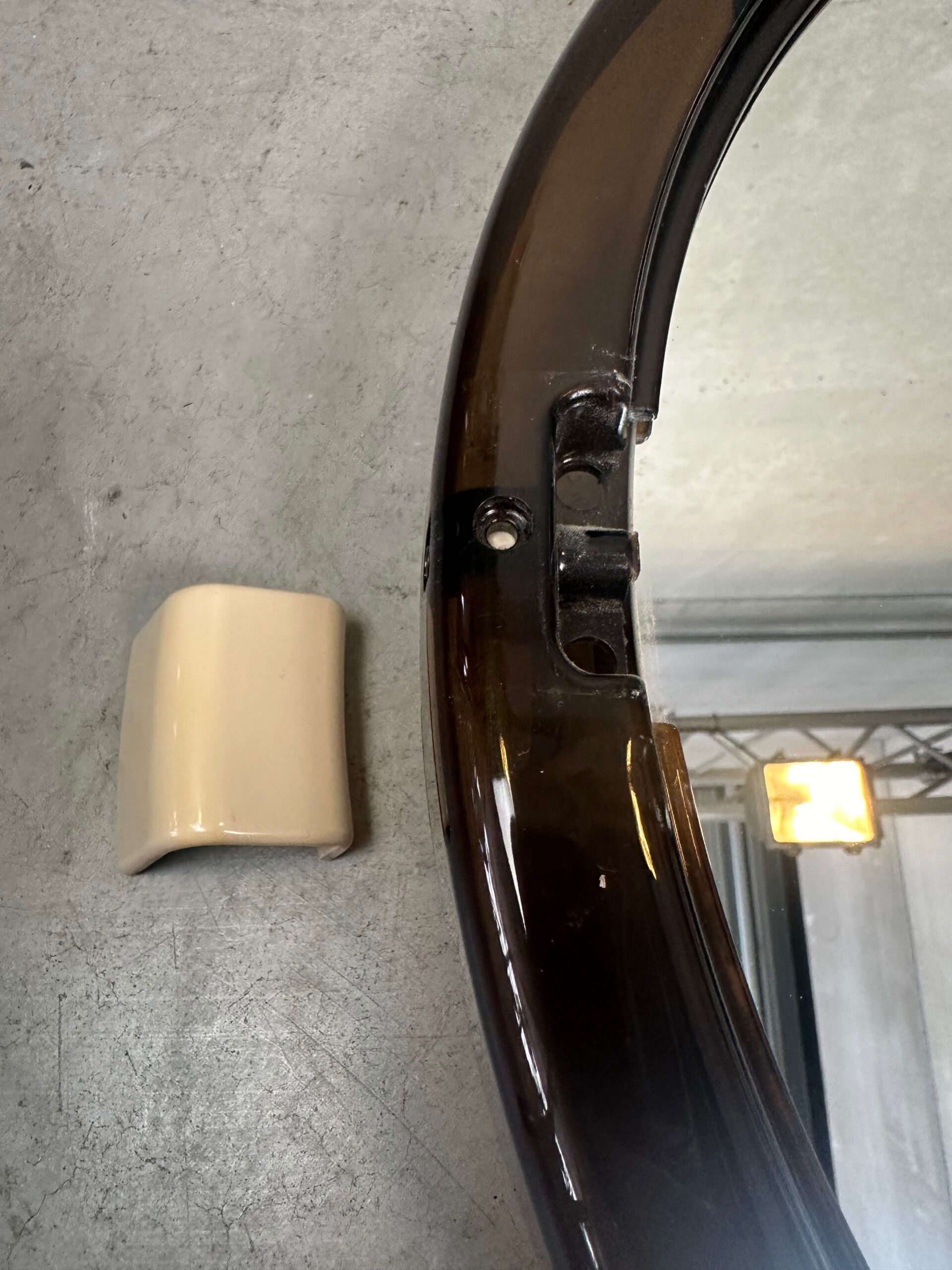 Miroir vintage inclinable – lucite fumé