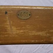 Luterma antique theatre bench circa 1930, vintage wrought iron cinema bench