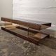Rectangular smoked acrylic coffee table 1970s | Mid-century modern design furniture