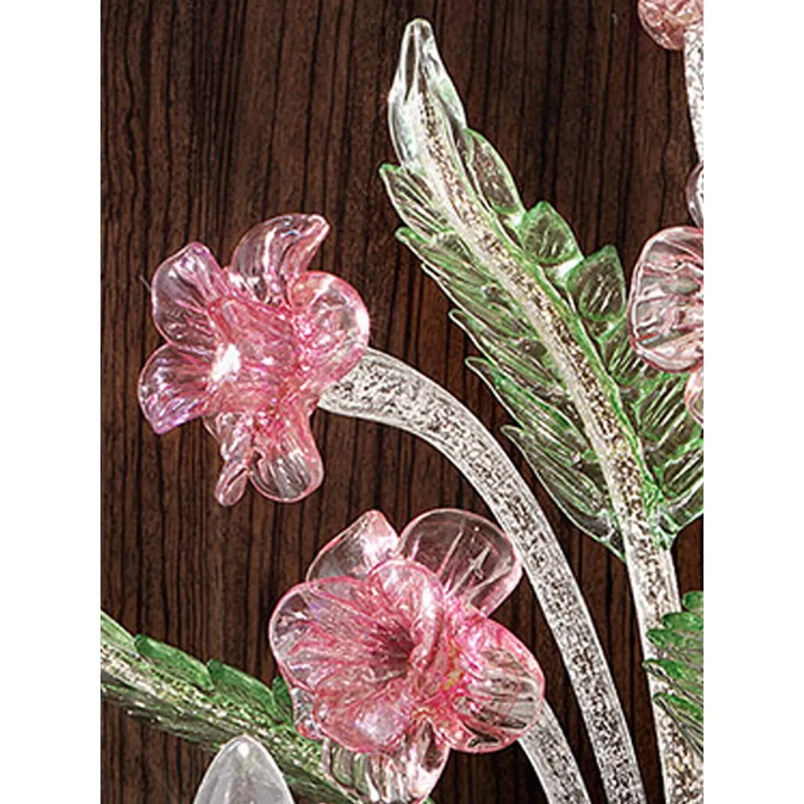 Venetian Floral “Cà Rezzonico” Murano Glass Wall Sconce With Silver Leaf