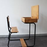 Vintage wooden school desk.