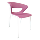 Set of Kicca Kastel chairs with fixed legs - plum/white - Made in Italy
