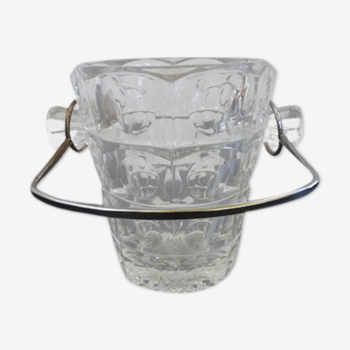 Glass ice bucket 1970