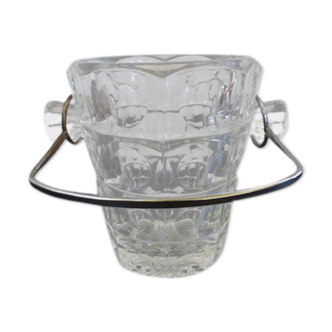 Glass ice bucket 1970