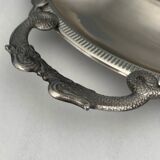 Round plateau Jean Couzon in stainless steel – Vintage design serving dish