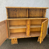 Vintage rattan bamboo bar from the 60s