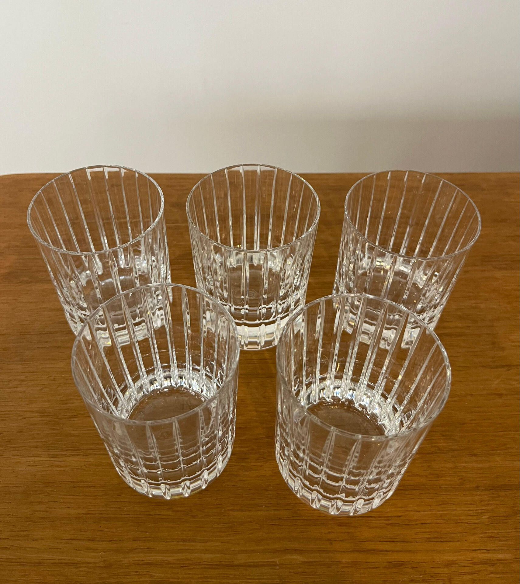 Set of 5 Harmonie goblets signed by Baccarat