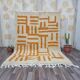 Handmade Berber rug Azilal orange size 150 x 250 cm