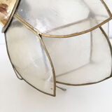 Pair of mother-of-pearl flower sconces